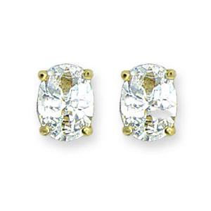 14K Yellow Gold Plated Fashion Earrings Clear CZ