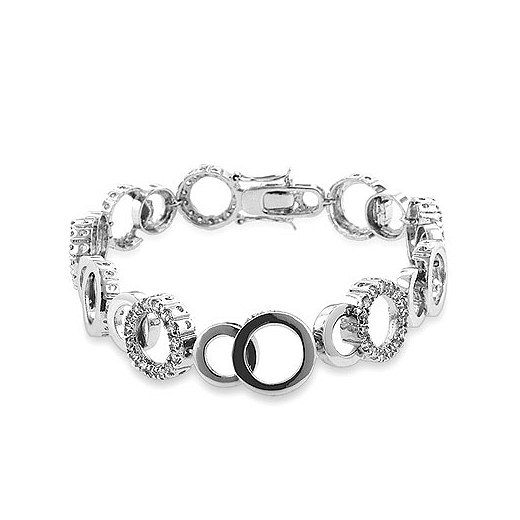 Contemporary Circle Bijoux 8 Inch Bracelet