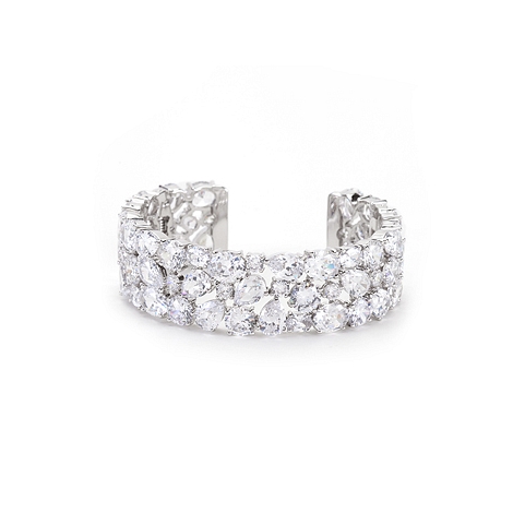 Fashion Bejeweled CZ Cuff - Unique Design Jewelry