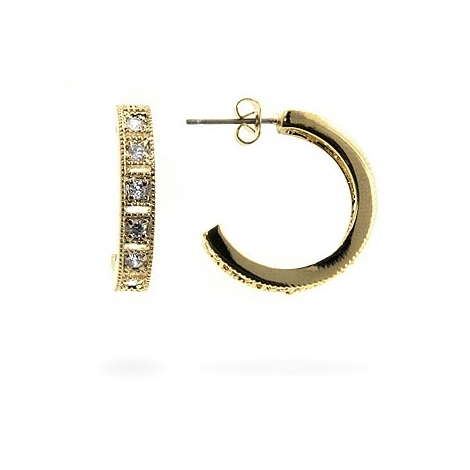 Roma Goldtone Hoop Earrings Designer Jewelry Store