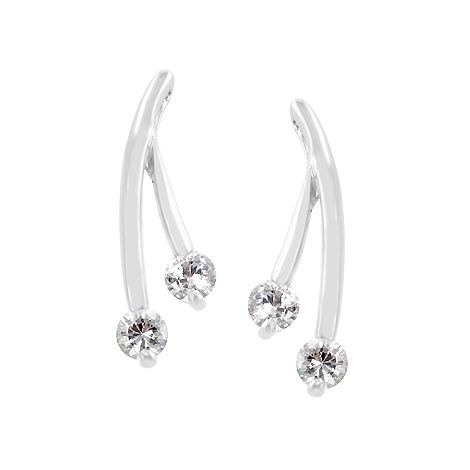 Wedding Branched CZ Earrings