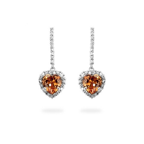 Cinnamon Heart Earrings - DT Jewelers