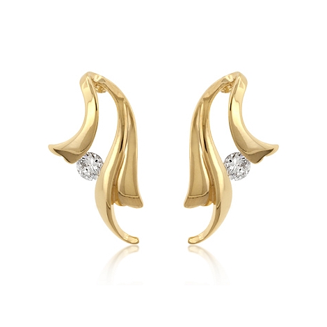 Solitaire Winged Earrings - Perfect Jewelry Gift