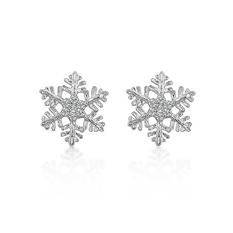 Symbolic Snowflake Stud Earrings