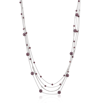 Contemporary Purple Orbital Necklace