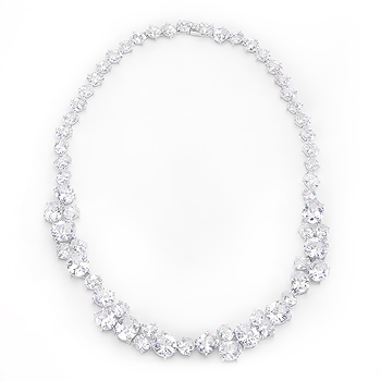 Formal Bejeweled CZ Collar Necklace
