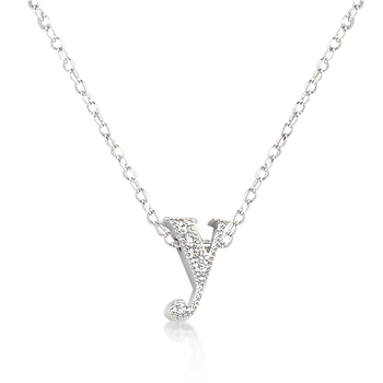 Classic Micro-Pave Initial Y Pendant