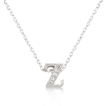 Classic Micro-Pave Initial Z Pendant