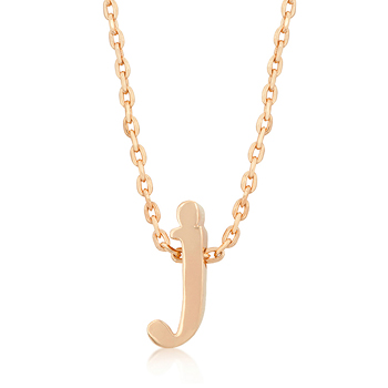 Rose Gold Initial J Pendant - Gifts on Sale