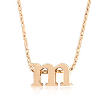 Rose Gold Initial M Pendant - Fine Jewelry