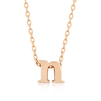 Rose Gold Initial N Pendant - Great Jewelry Deals