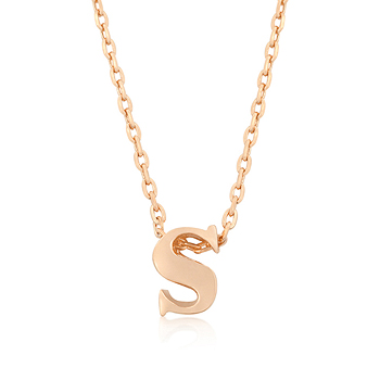 Rose Gold Initial S Pendant From DT Jewellery Store