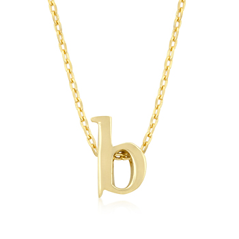 Golden Initial B Pendant - Perfect Jewellery Gift