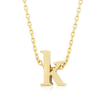 Golden Initial K Pendant - Jewelry Gifts