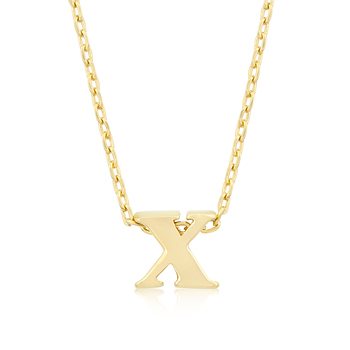 Golden Initial X Pendant From DT Jewelers