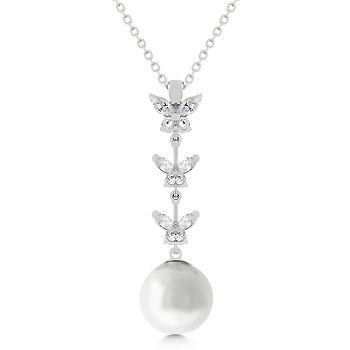 Baroque Butterfly Pearl Pendant