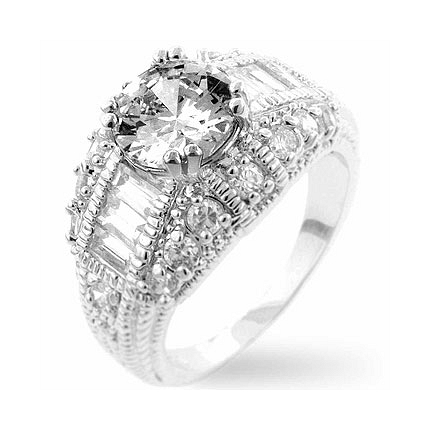 Dannicka Vintage Engagement Ring with Millgrain Design