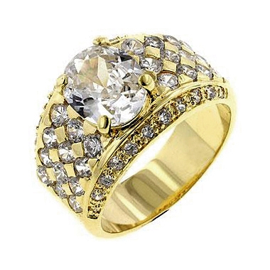 Gold Oval CZ Ring - Gifts from DT