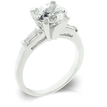 3-Stone Classic Triple White Engagement Ring