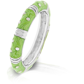 Marbled Apple Green Enamel Stacker Ring