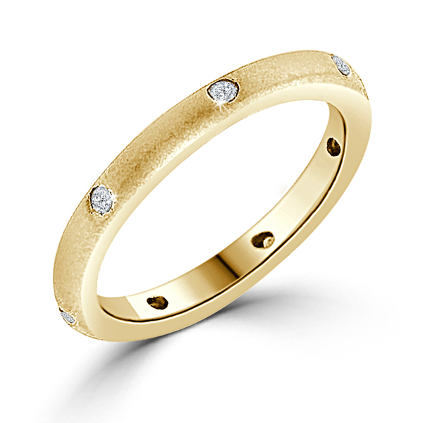 Contemporary Gold Plated Matte Wedding Band