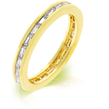 Classic Golden White Eternity Ring