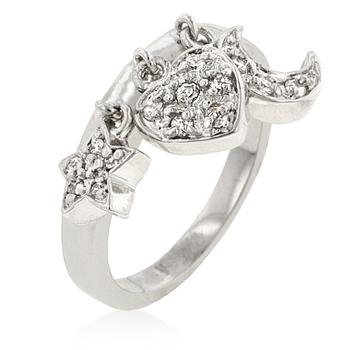 Contemporary Triple Charm Ring