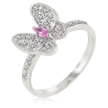 CZ Butterfly Cocktail Ring - A Gift with Passion