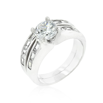 Wedding Silver Tone Stackable Ring Set