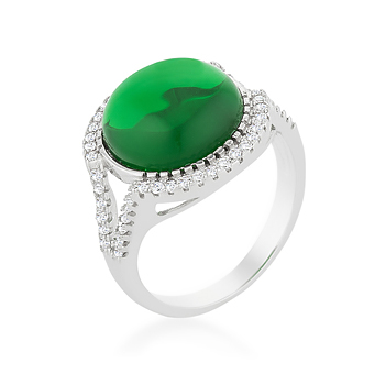 Green Halo Cocktail Ring .52 CT