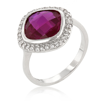 Cocktail Berry Silver Ring
