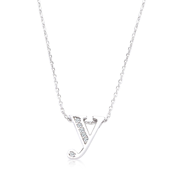 Classic Pave Initial Y Pendant