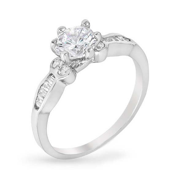 Classy 6-Prong 2.3 CT CZ Engagement Ring