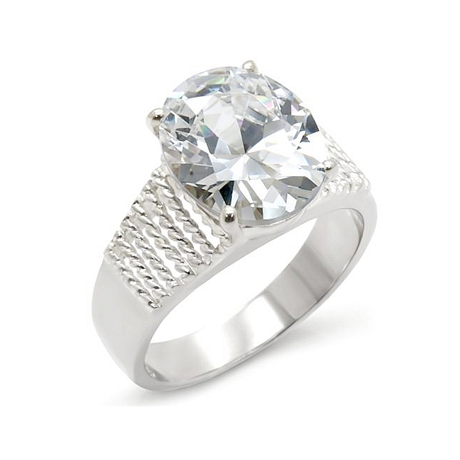 Sterling Silver .925 Ring Clear Cubic Zirconia