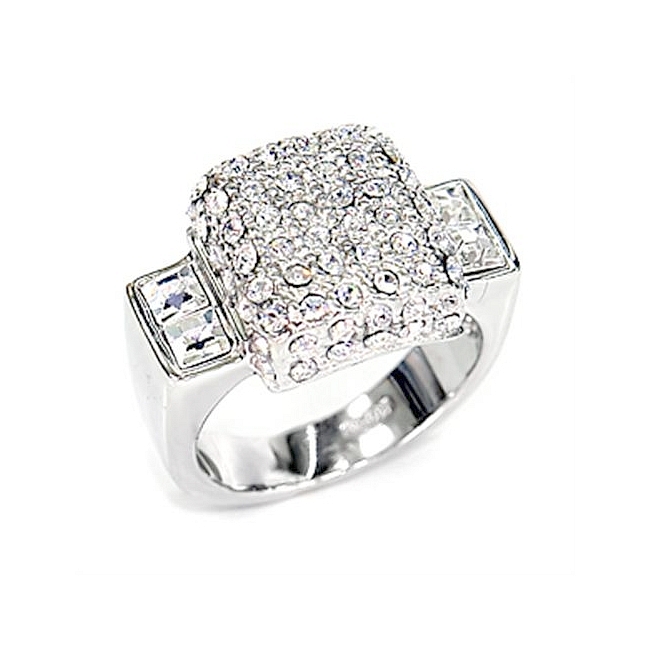 Sterling Silver .925 Ring Clear Crystal