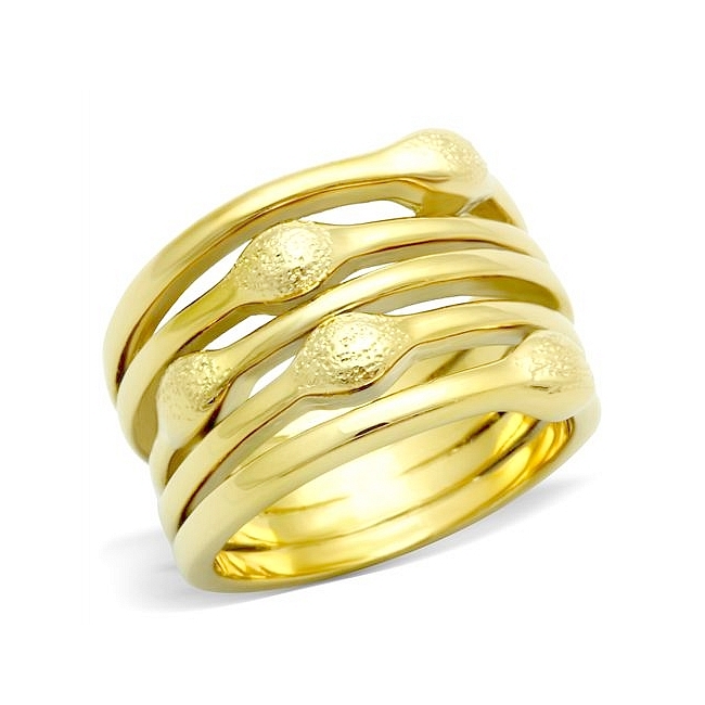 Classy 14K Gold Plated Link Band Fashion Ring