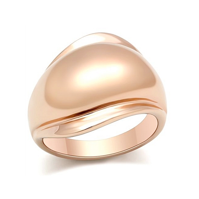 Petite 14K Rose Gold Plated Plain Wedding Ring