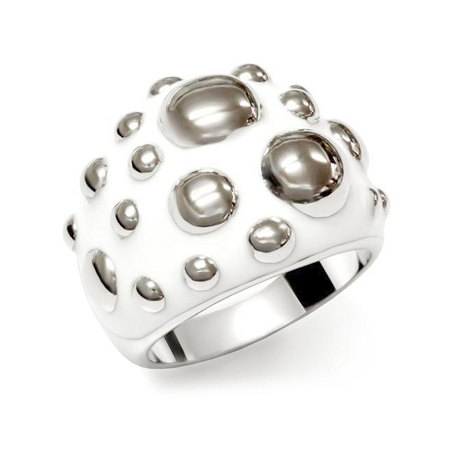 Lovely Silver Tone Modern Fashion Ring