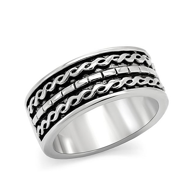 Silver Tone Vintage Wedding Ring