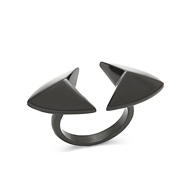 Ion Black Plated Modern Fashion Ring