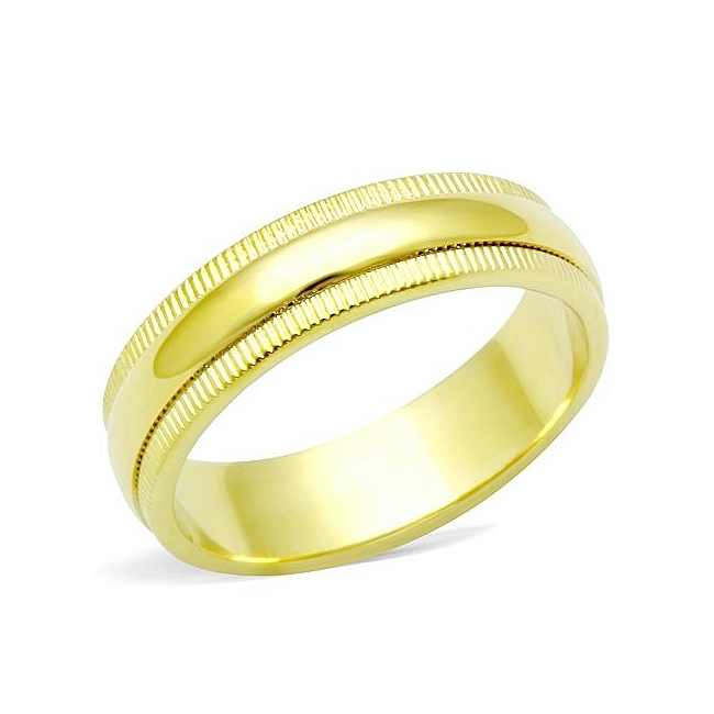 14K Gold Plated Vintage Plain Wedding Ring