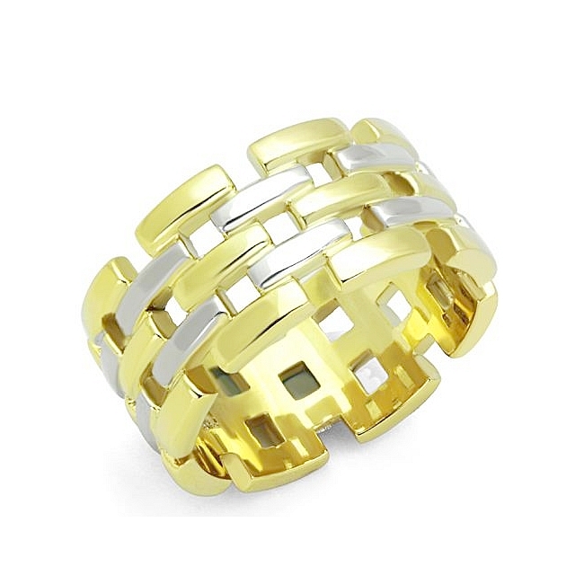 14K Two Tone (Gold & Silver) Band Fashion Ring