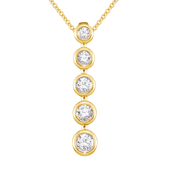 Journey 5-Circle 0.50 CT Diamond Pendant Necklace
