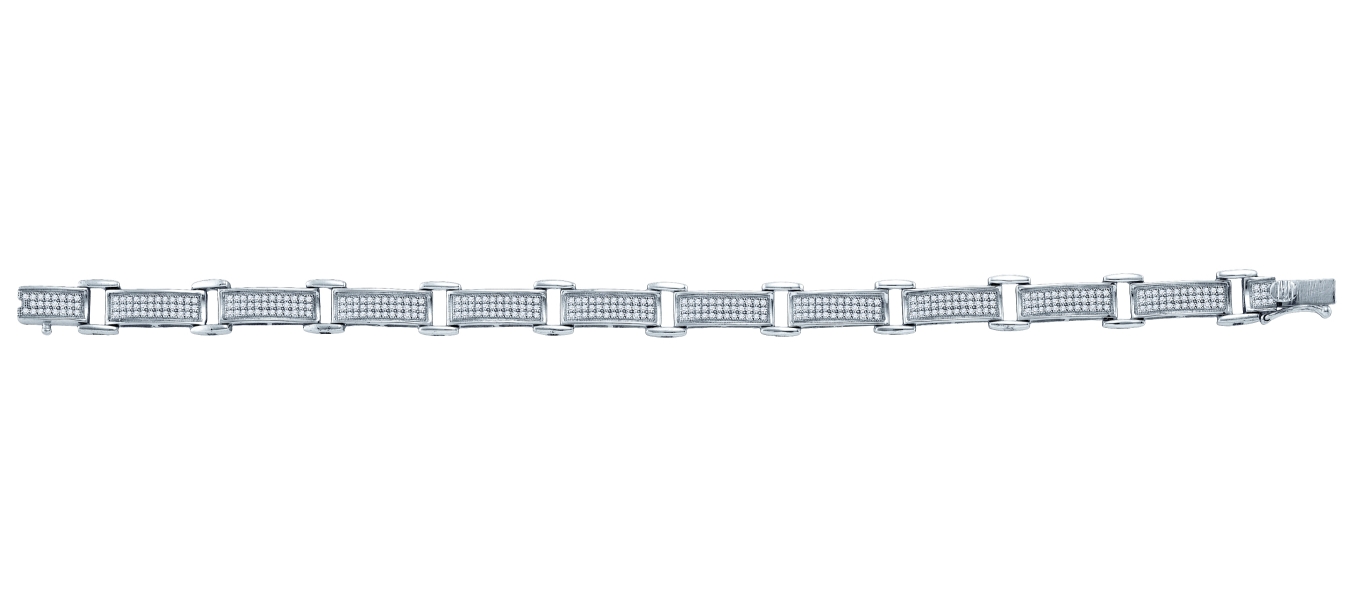 1.18 CT Diamond Pave Bracelet 925 Sterling silver