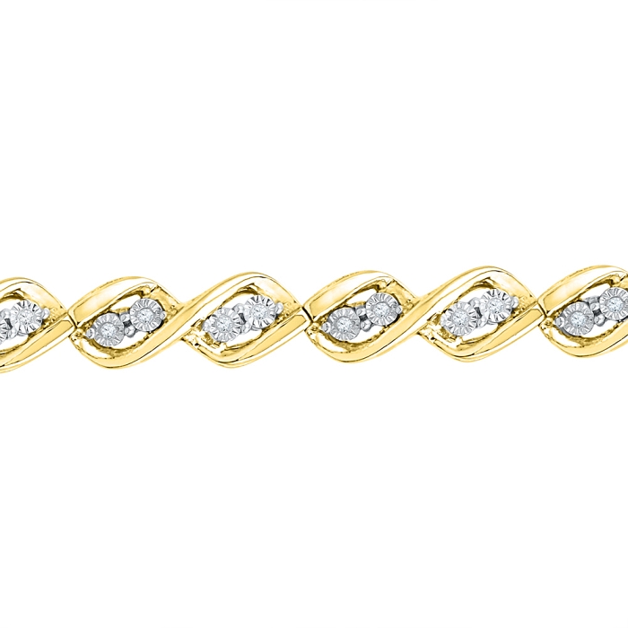 0.20 CT Diamond Bracelet Yellow gold