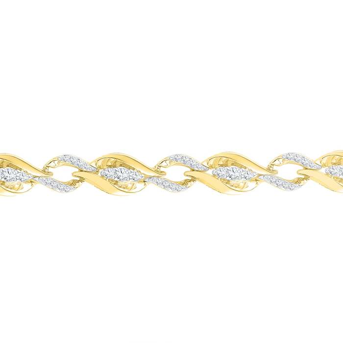 1.00 CT Diamond Bracelet Yellow gold