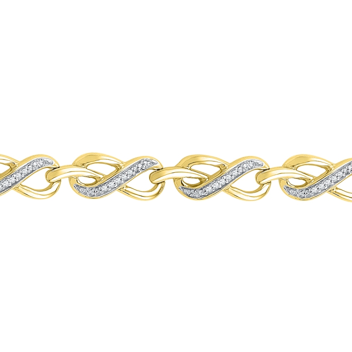 0.20 CT Diamond Bracelet Yellow gold