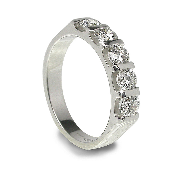 Unique Design 0.35 CT Diamond Wedding Ring HANDMADE IN ITALY
