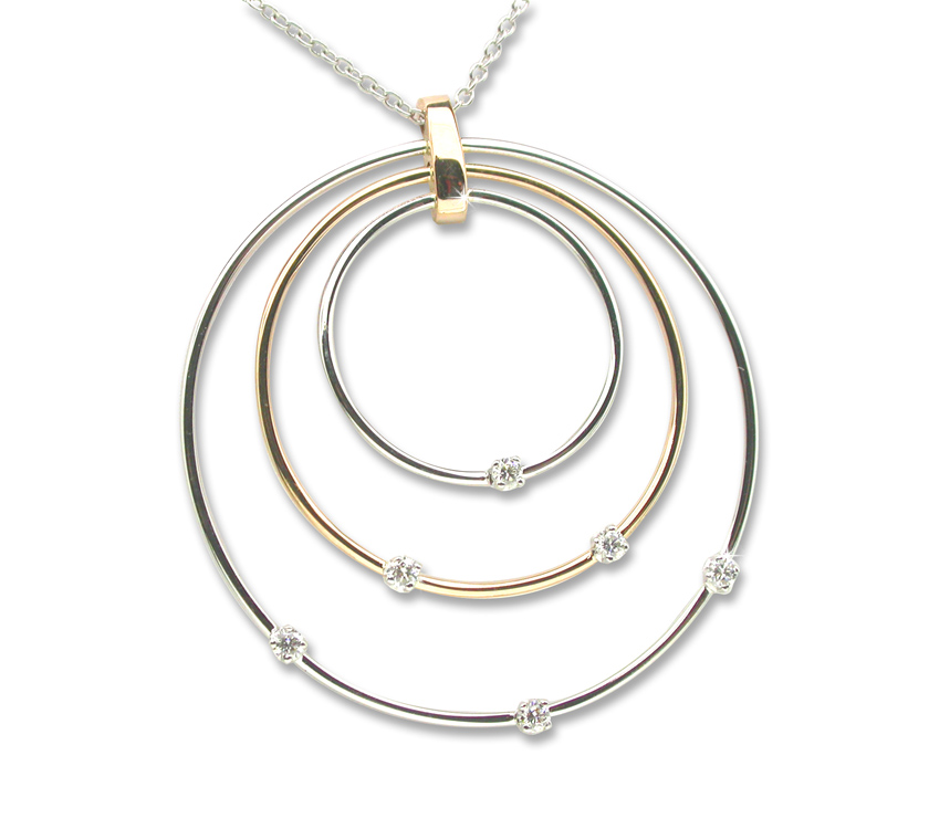 3 Circle Diamond Necklace 1/3 CT Diamonds