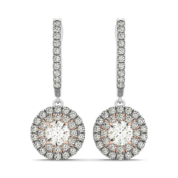 Diamond Drop Earrings Fancy Design